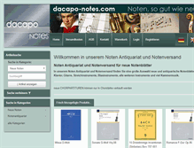 Tablet Screenshot of dacapo-notes.com